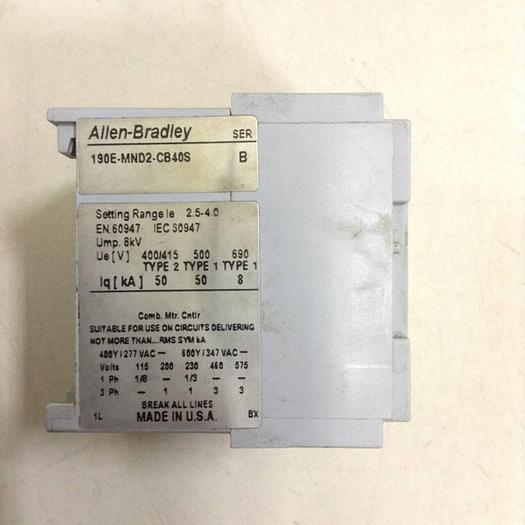 Used ALLEN BRADLEY Mini Contactor 100-MO5N.3 SER A #103962