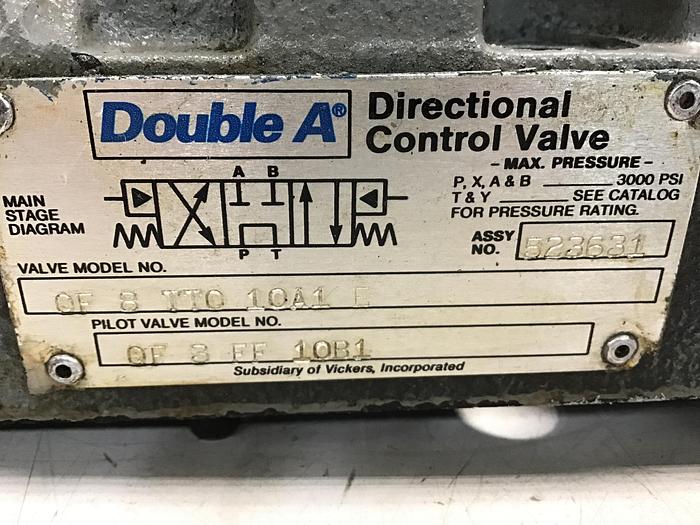 Used DOUBLE A QF8TT010A1E Valve Used #142144