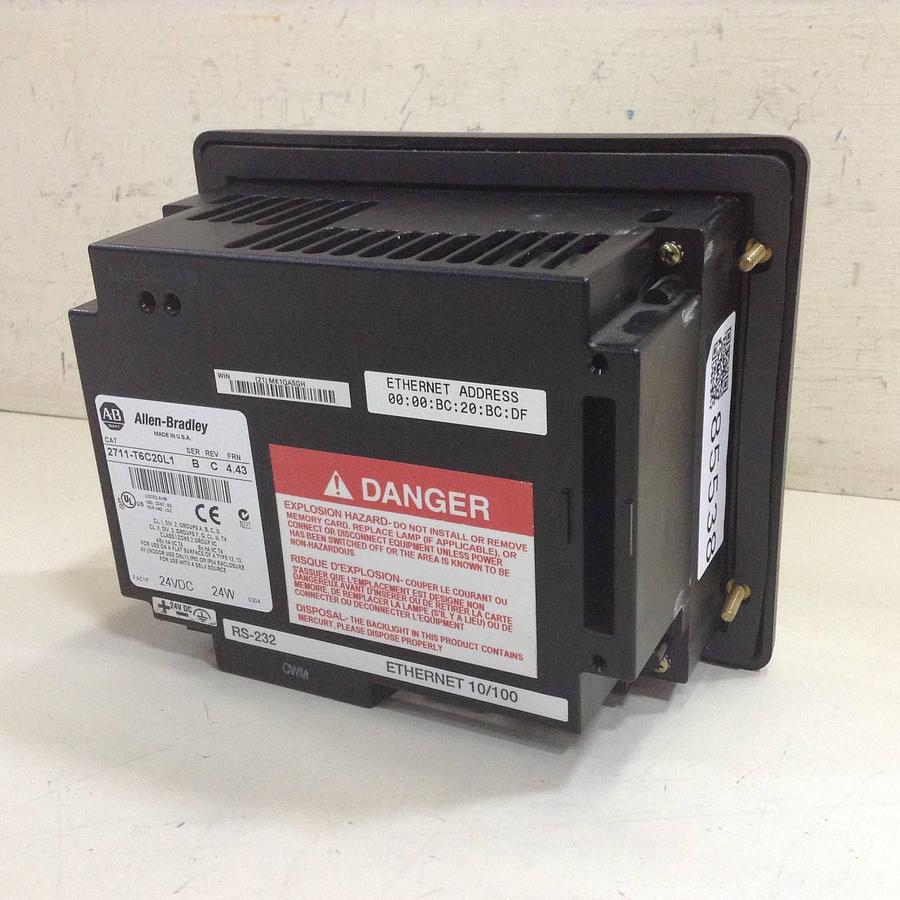 Used ALLEN BRADLEY Panel View 600 2711-T6C20L1 SER B #85538