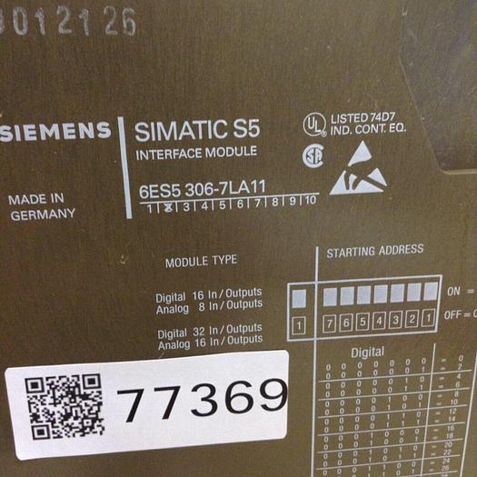 Used SIEMENS I/O Module 6ES5 306-7LA11 #77369