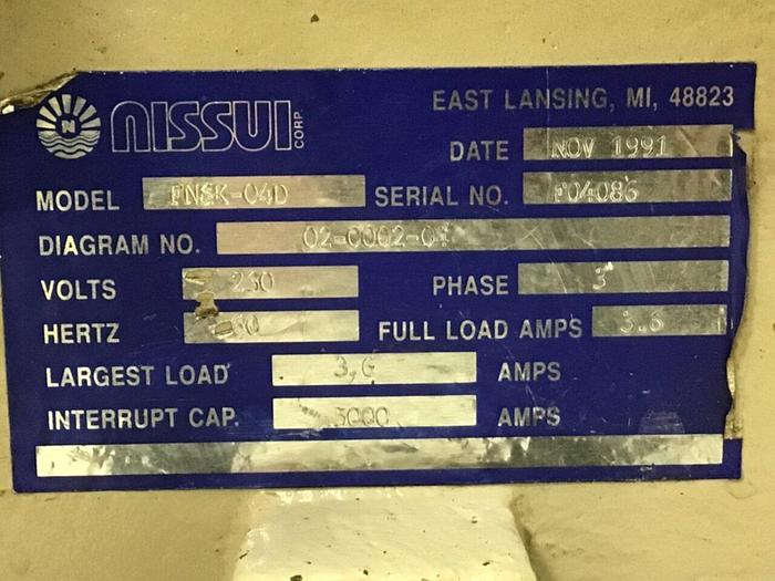 Used NISSUI 1 HP Screenless Grinder / Granulator FNSK-04D Used