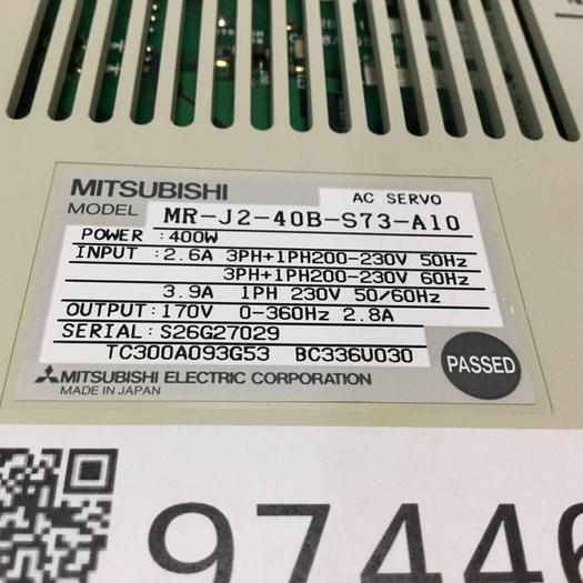 Used MITSUBISHI AC Servo Drive MR-J2-40B-S73-A10 #97446