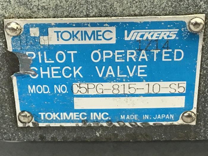 Used TOKIMEC VICKERS Valve C5PG-815-10-S5 #142031