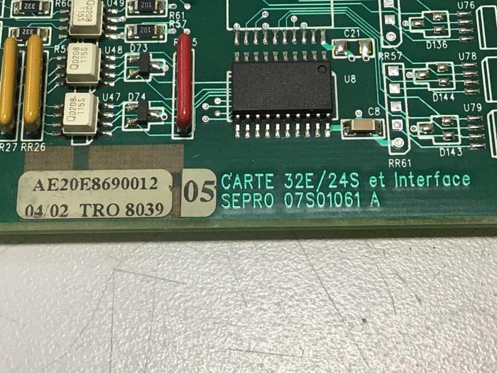 Used SEPRO ROBOTIQUE Circuit Board 07S01061A #114449