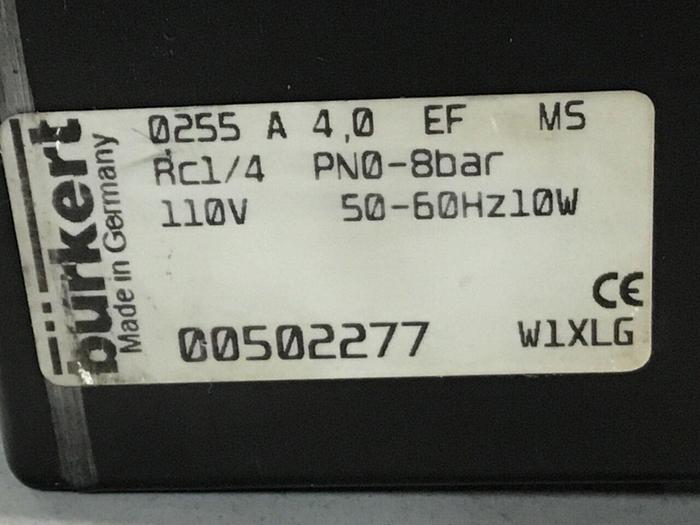 Used BURKERT Fluid Control Valve 0255 A 4,0 EF MS Used #125480