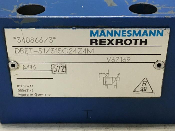 Used REXROTH Valve DBET51/315G24Z4M #125991