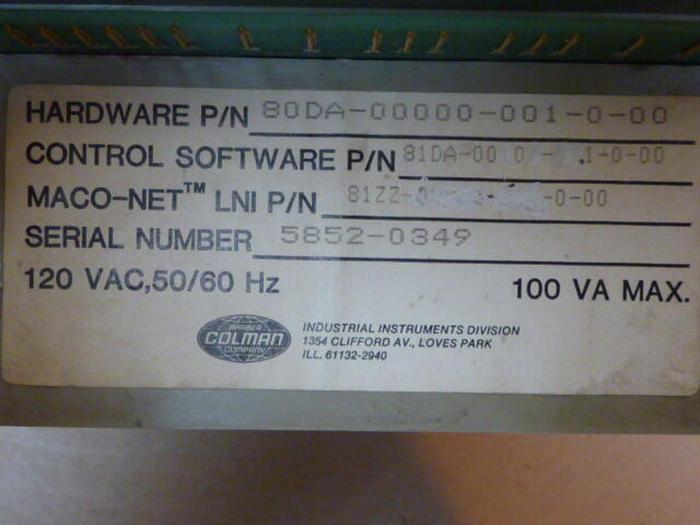 Used BARBER COLMAN Temperature Module 80DA-00000-001-0-00 #34962