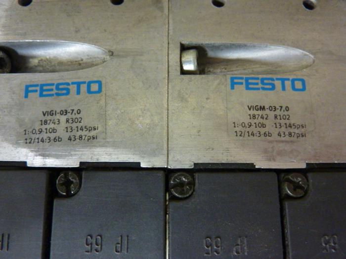 Used FESTO Control Block w/ Valves IFB8-03 #52681