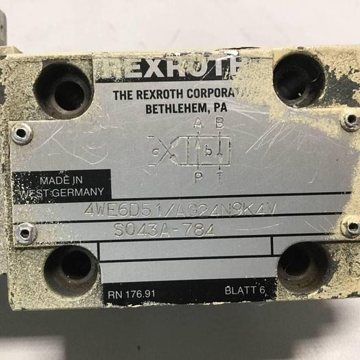 Used REXROTH Valve 4WE6D51AG24V9K4V #93388