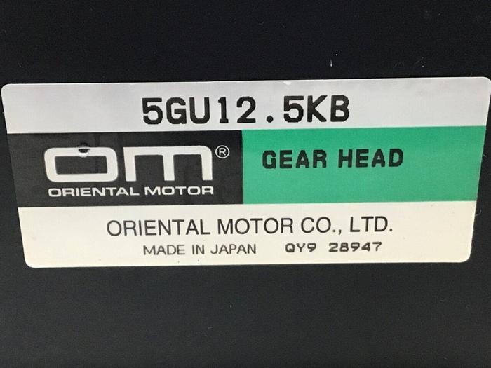 Used ORIENTAL MOTOR Gear Head 5GU12.5KB #119919