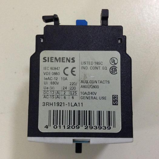 Used SIEMENS Contactor 3RH1 921-1LA11 #82750