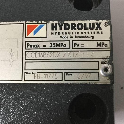 Used HYDROLUX Valve CCE16B62DX/X12Y12 #91070
