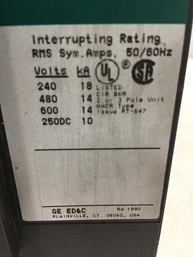 Used GE 100 Amp Breaker TED136100 / DISCONNECT #143644
