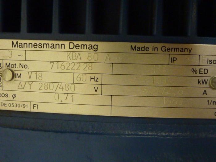 Used MANNESMANN DEMAG Microspeed Unit FG06 U1-H2-F2 Used
