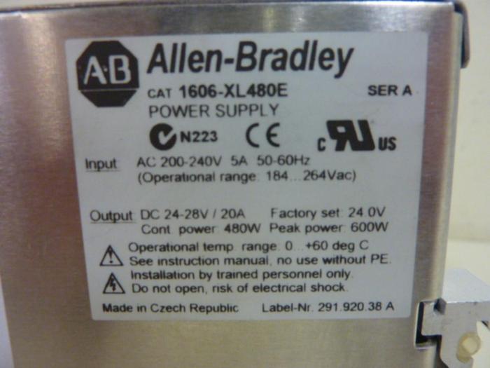 Used ALLEN BRADLEY Power Supply 1606-XL480E SER A #59821