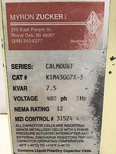Used MYRON ZUCKER Capacitor KIM43007X-3 #138276
