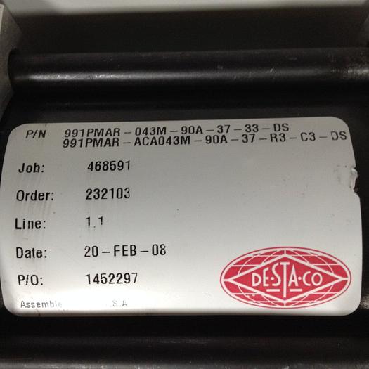 Used DESTACO Pneumatic Hold Clamp 991PMAR-043M-90A-37-33-DS #90087