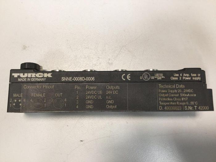 Used TURCK ELEKTRONIK Piconet Extension Module SNNE-0008D-0006 #102854