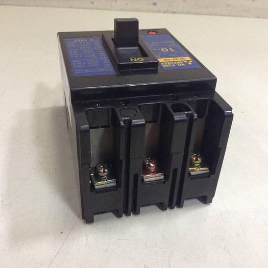 Used MITSUBISHI 10 Amp Circuit Breaker NF30-SS-10 #85674