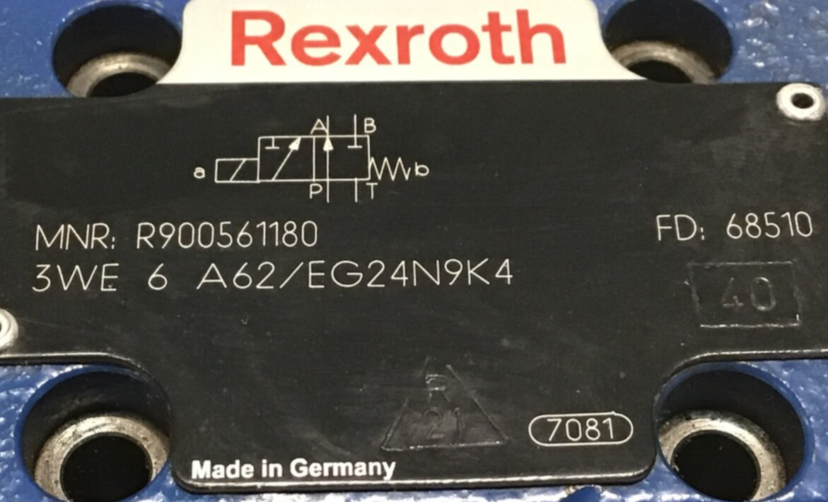 Used REXROTH Valve 3WE6A62/EG24N9K4 USED