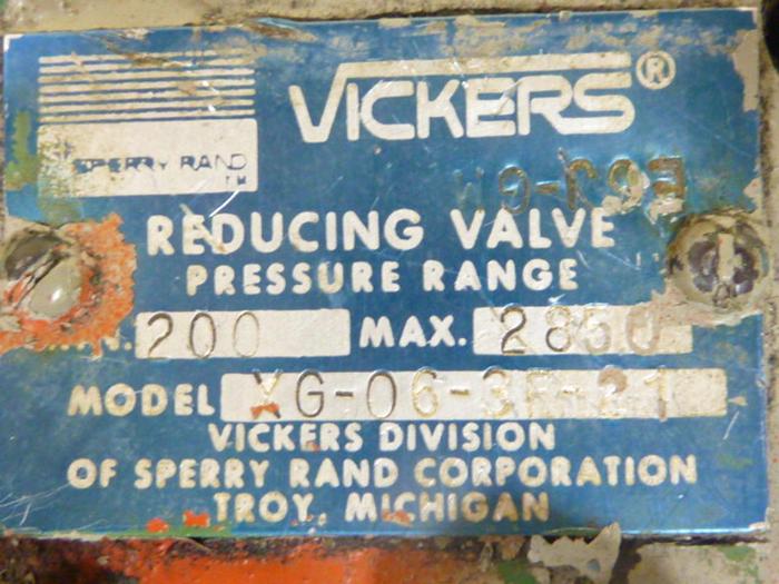 Used VICKERS Reducing Valve XG063F21 #44569