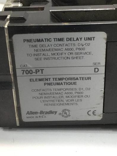 Used ALLEN BRADLEY Relay 700DC-P200Z24 #92917