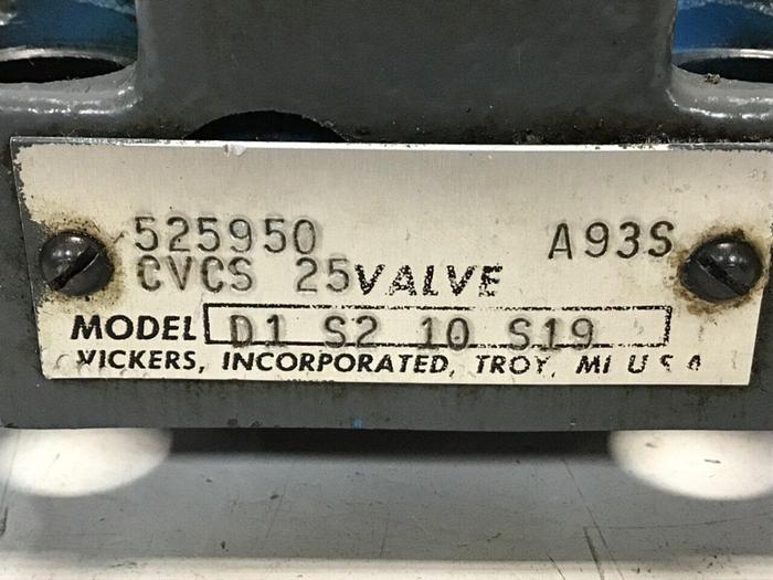 Used VICKERS Valve CVCS25D1S210S19 #139655