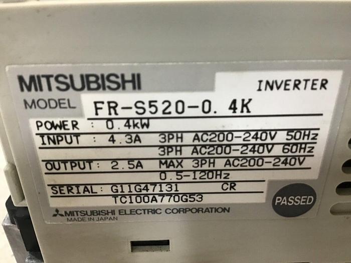 Used MITSUBISHI Inverter FR-S520-0.4K #144194