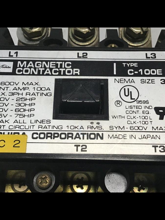 Used TOSHIBA Magnetic Contactor C-100E USED