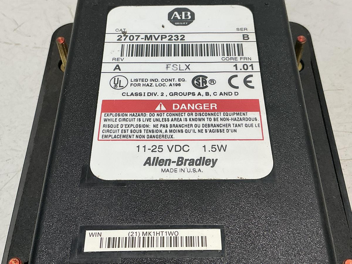 Used ALLEN BRADLEY 2707-MVP232