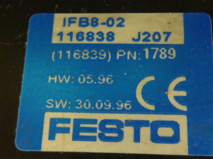Used FESTO Control Block / Valve Terminal IFB8-02 #52843