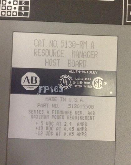 Used ALLEN BRADLEY 128K Resource Manager Daughterboard 5130-MRM1 SER A #79373