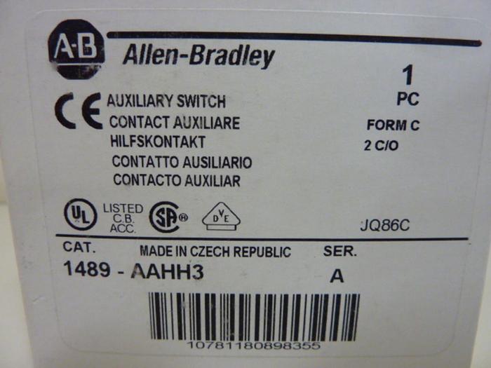 ALLEN BRADLEY Contact Switch 1489-AAHH3 SER A #52459