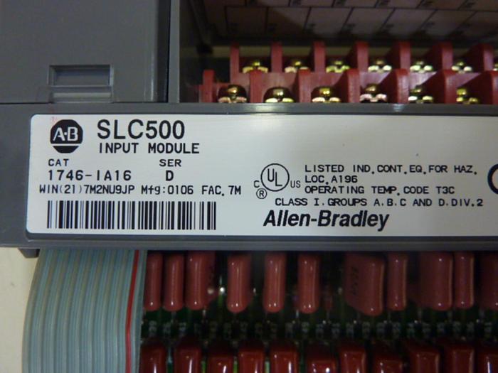 Used ALLEN BRADLEY Input Module 1746-IA16 SER D #48143