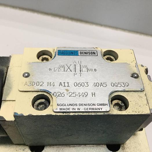 Used HAGGLUNDS DENISON Valve A3D02 H4 A11 0603 40A5 0Q539 #97550