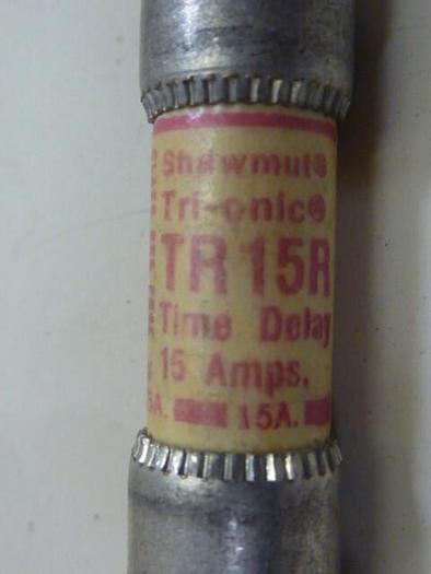 Used GOULD / SHAWMUT 15 Amp Fuse TR15R #26707
