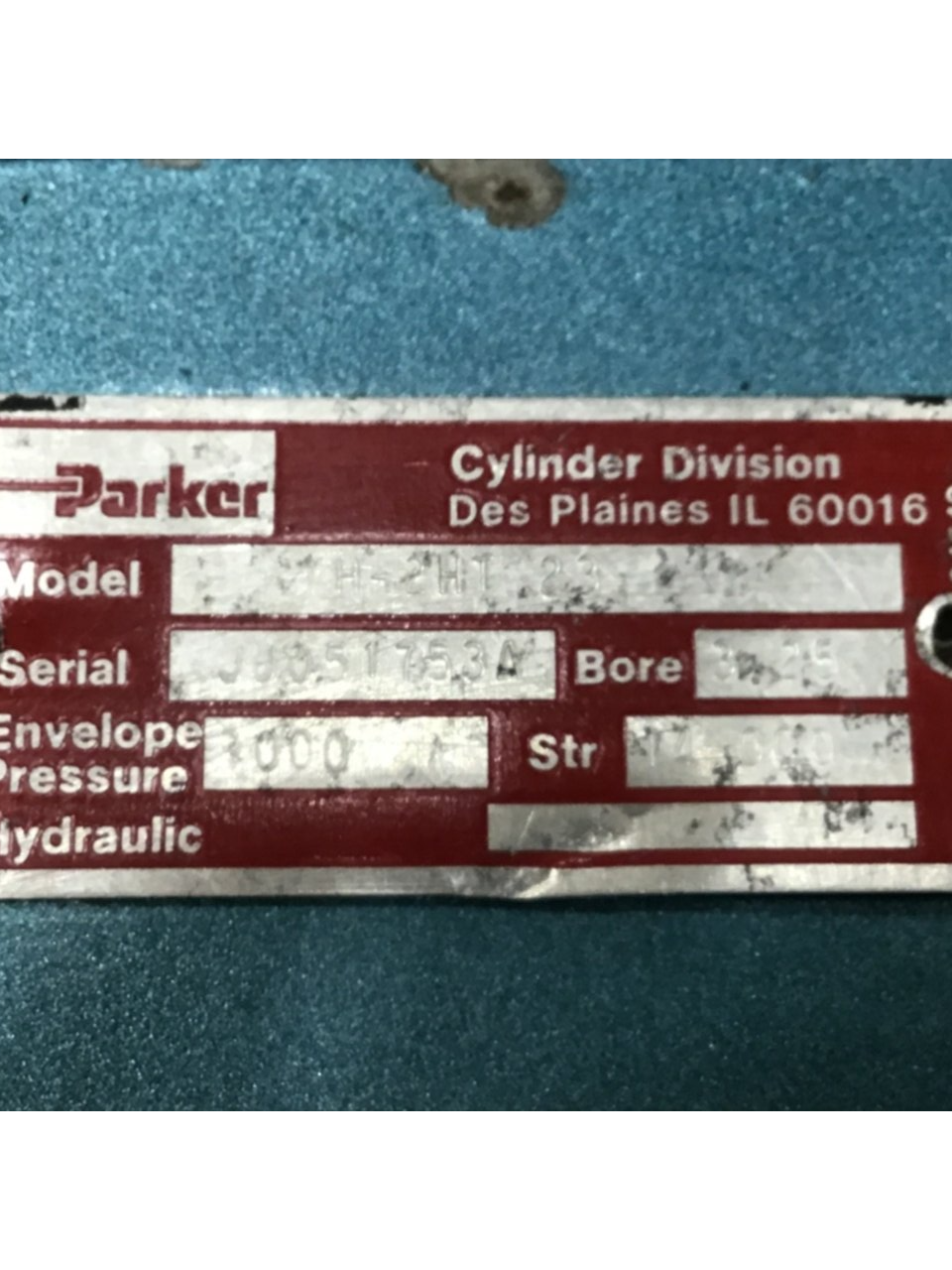 Used PARKER Sled Cylinder H-2HT-2.3 USED
