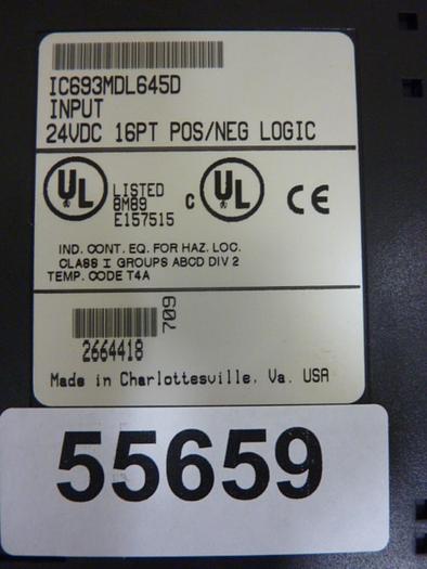 Used GE FANUC Input Module IC693MDL645D #55662