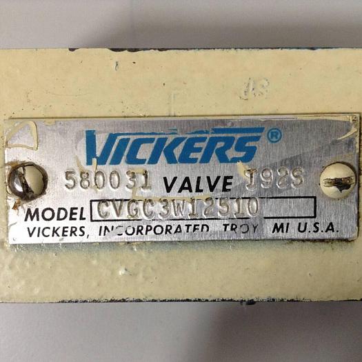 Used VICKERS Relief Valve CVGC 3 W 125 10 #89821