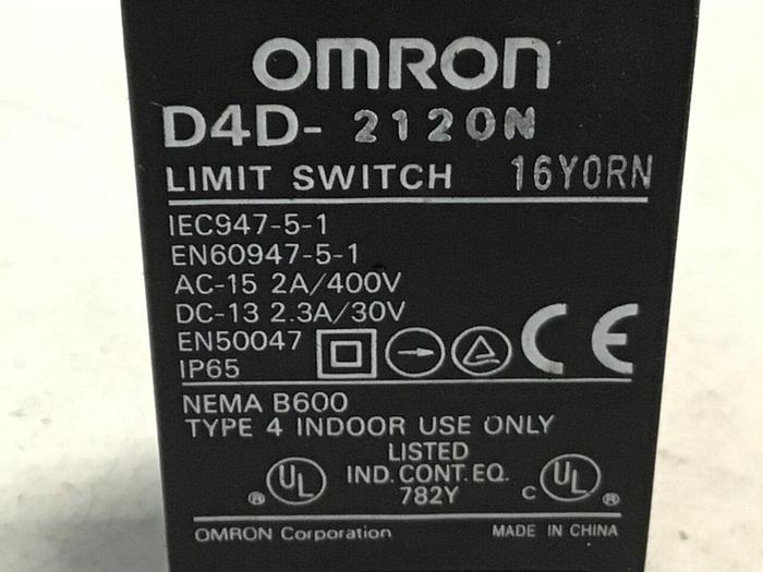 Used OMRON Limit Switch D4D-2120N #121624