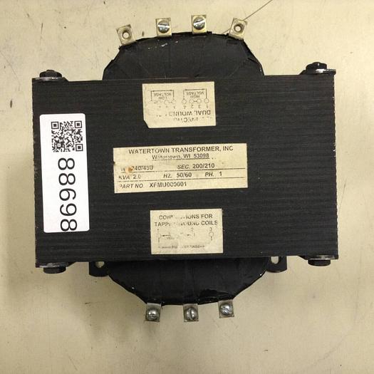 Used WATERTOWN TRANSFORMER CO 2.0 kVA Transformer XFMU000001 #88698