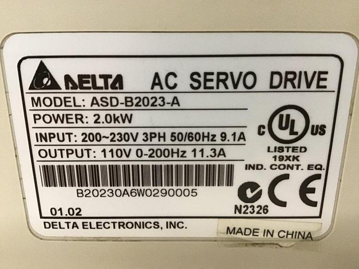 Used DELTA Servo Drive ASD-B2023-A USED