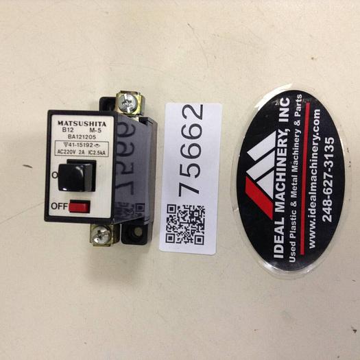 Used MATSUSHITA ELECTRIC 2 Amp Circuit Breaker B12 M-5 #75662