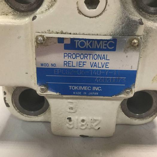 Used TOKIMEC Proportional Relief Valve EPCG2-06-140-Y-11 #95195