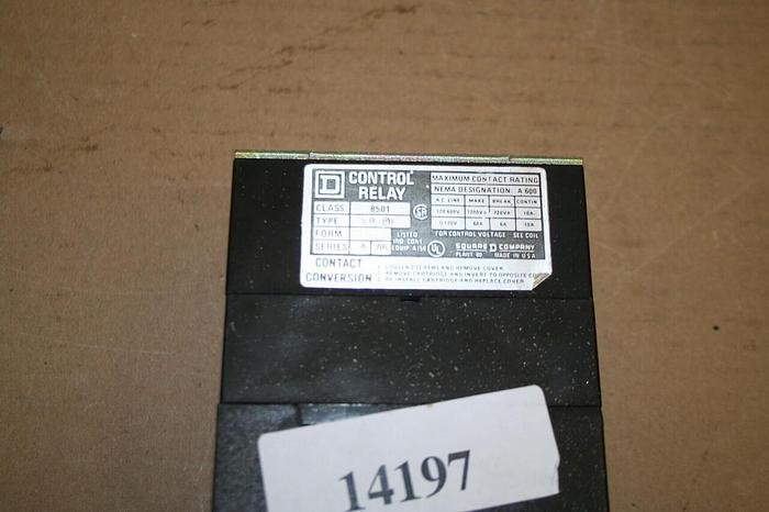 Used SQUARE D Control Relay 8501-L0-20 Used