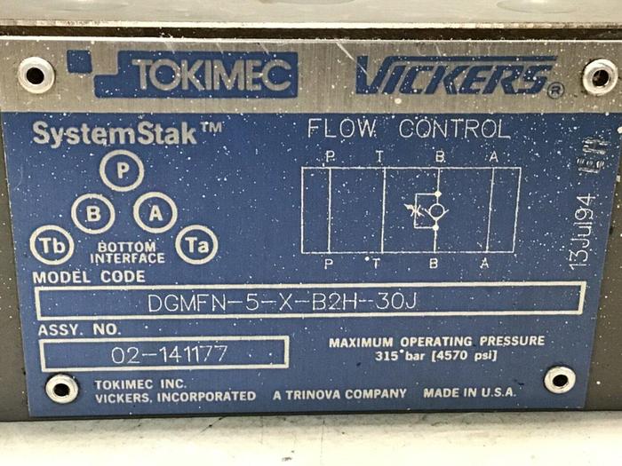 Used VICKERS Valve DGMFN-5-X-B2H-30J #133047