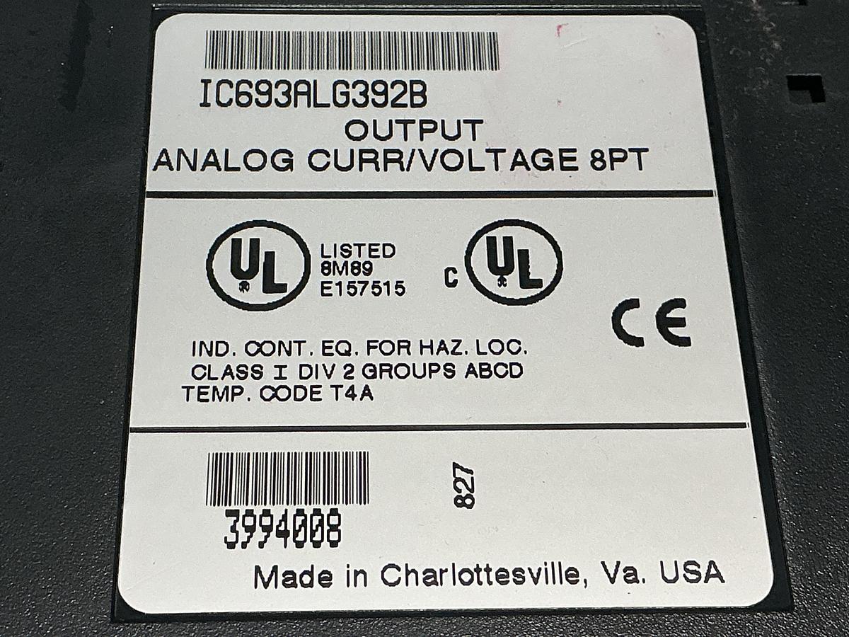 Used GE FANUC IC693ALG392B