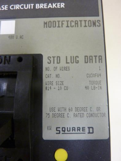 Used SQUARE D 20 Amp Circuit Breaker FCB34020 #46750