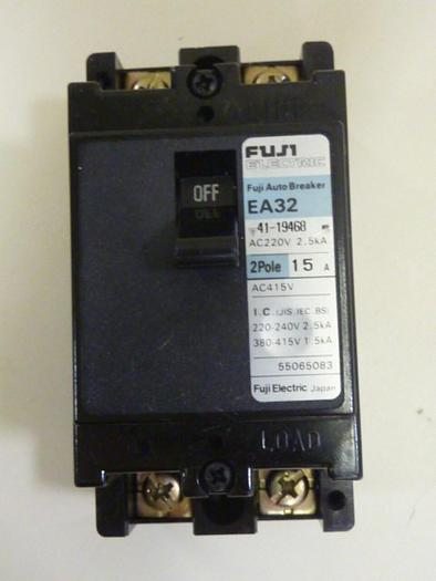 Used FUJI ELECTRIC 15 Amp Circuit Breaker EA32-15 #64353