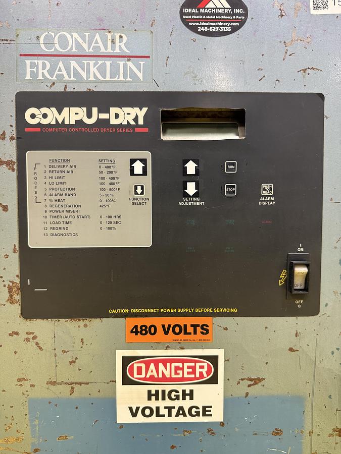 Used CONAIR FRANKLIN Desiccant Dryer D200 DC2H4001010S USED Needs to be cleaned